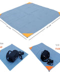 Pocket Picnic Blanket For Grab And Go Outdoor Fun That Folds Small And Lightweight Sandproof 55 By 60 Inch Beach Mat dimensions shown