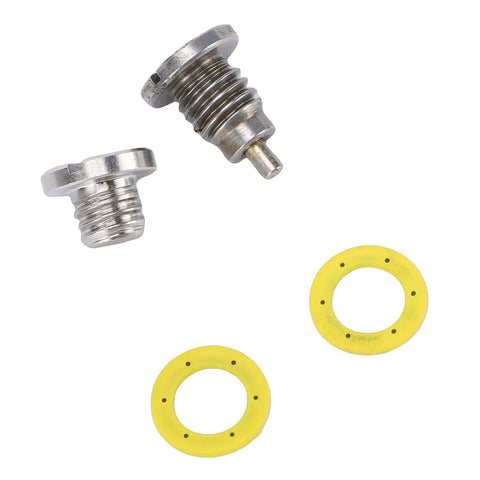 Premium Alomejor Gear Case Drain Plug Kit For Mariner Outboard Lower Unit Oil Sealer 2 Pack heavy duty metal with yellow washers