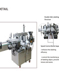 Automatic Double Side Square Bottle Labeling Machine With Snappy Touchscreen Interface And Rock Solid Conveyor for zero fuss front back labeling setup.