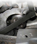 Beefy Heavy Duty Serpentine Belt Removal Tensioner Tool for Mini Cooper S R52 R53 and BMW W11 shown in engine bay