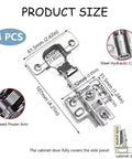 4 Pack Concealed Kitchen Cabinet Hinges With Full Overlay Alignment 105 Degree Soft Close Adjustable Includes 24 Mounting Screws