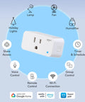 Smart Plug Mini 15A WiFi Outlet 4 Pack For Alexa And Google Home No Hub Required App Remote Control UL Certified features.