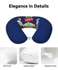 Maine State Flag Print U Shaped Travel Pillow With Memory Foam Core For Neck Support Soft Polyester Cover For Extra Comfort On The Go