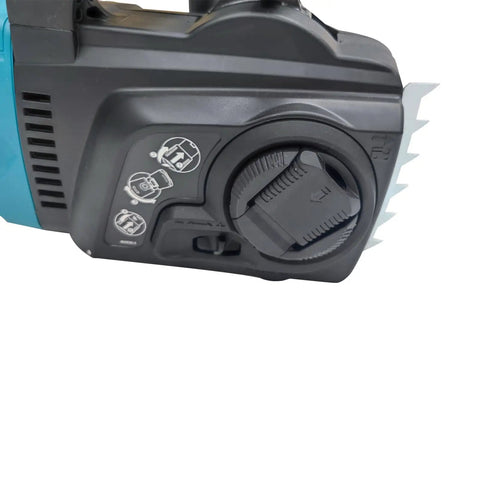 Detailed view of the controls on the Heavy Duty 27 Point Five Inch Electric Foam Planer Saw for lopping overbuilt spray foams.