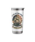 Patriotic American Flag Sailboat Insulated Tumbler Stainless Steel Travel Cup That Keeps Drinks Hot Or Cold Red White And Blue Fourth Of July Gear