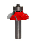 Roman Ogee Router Bit For Decorative Edge Treatments Dope Quadra Cut Design That Elevates Cabinets Molding And Furniture With One And Three Eighths Inch Diameter Half Inch Shank Pro Grade Woodworking Bit shown upright.