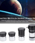 1.25 Inch Plossl Eyepiece Set With 4mm 10mm 25mm Plossl Eyepieces And 2X Barlow Lens With T Adapter for real stargazing