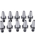 Ten Piece Collet Chuck Tool Holder Kit For CNC Milling And Drilling Machines ER16 Collets CAT40 Shank 2.76 Inch Capacity