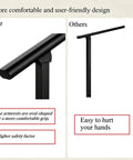 Dang Solid Metal Hand Rails For Outdoor Steps Black Powder Coated Stair Railing Kit comparison of user-friendly armrest design.
