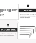 Full Throttle 400 Piece 304 Stainless Steel Socket Grub Screw Assortment Kit With Complete M3 M4 M5 M6 M8 Hex Key Allen Screws Bundle Suitable For Home Repair Bathroom Fixtures And Workshop Needs no burrs stainless steel grub screws and hex keys