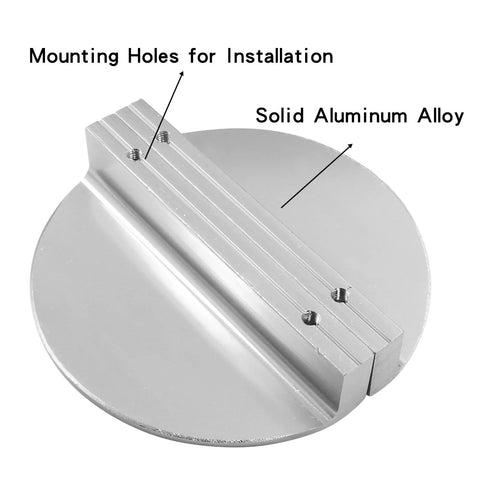 Four Pack Half Moon Drawer Pulls in Brushed Nickel Aluminum, semicircle with mounting holes and solid aluminum alloy construction.