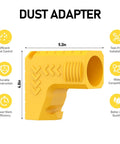 Table Saw Dust Collection Adapter With 2.05 Inch Snap On Dust Port For Universal Fit, yellow, 5.2 x 4.8 inches, durable plastic