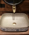 USZWBY Vessel Sinks Bathroom Vessel Sink Art Countertop Basin Chinese Style Ceramic Washbasin with Faucet Combination Bathroom Bowl Sink, 12.5cm height, featuring elegant floral design.