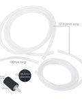 Two white tubes of different lengths and a black stone, part of Industrial Ozone Generator With 500 Mg Per Hour Output For Odor Elimination And Air Purification High Capacity O3 Machine With Adjustable Output Dial Timer Air Dryer And Deodorizing Power.