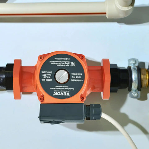 Workhorse Cast Iron Circulation Pump 23 GPM With One Inch NPT Flange Three Speed Settings Silent Runner Hot Water Recirculator top view