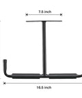 Diagram showing dimensions of Overhead Garage Storage Hooks Set Four Pack Heavy Duty Ceiling Mount Utility Hangers.