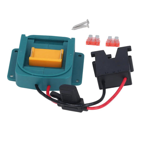 18V Battery Adapter Kit With Wire Harness And Connector Holder For BL1850 And BL1860 Batteries Boost Power Black Connector