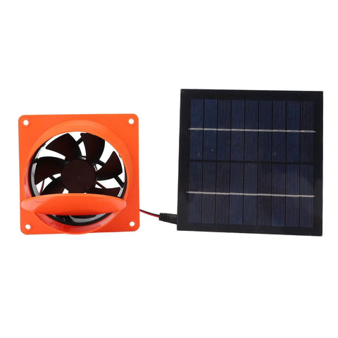 Solar Powered Exhaust Fan Kit With 20W 5V Monocrystalline Panel Round Baffle for Greenhouses RVs and Boats