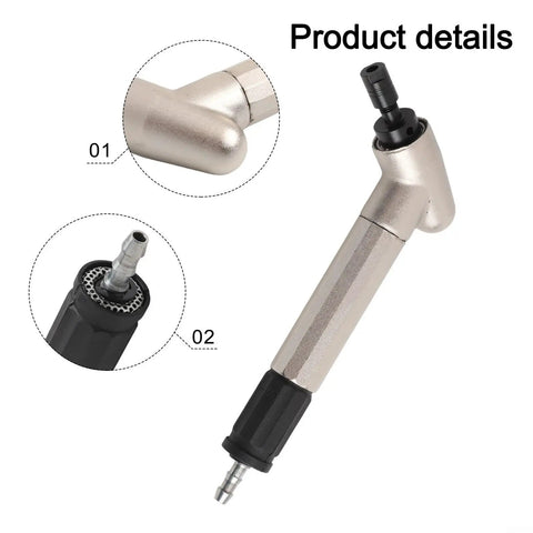 Pro Grade Pneumatic Air Die Grinder Kit spins at 52500 RPM with hardened steel body and ergonomic tip for precision cutting.