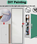 No Sweat Heavy Duty Flush Mount Aluminum Drywall Access Panel Paintable Wall Inspection Door shown in DIY painting instructions.