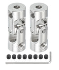 Rotatable Universal Steering Shaft 2mm To 3mm Inner Diameter U Joint Coupling Kit With 2 Joints And M4 Screws For Model Robots Hobbyist Drones And RC Cars