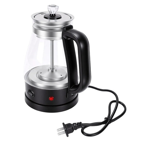 Straight Up Heavy Duty One Liter Borosilicate Glass Electric Kettle And Tea Boiler With Two Hour Keep Warm Feature.