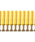 Heavy Duty M6x30mm Expansion Screws Wall Anchors 40Pcs Zinc Plated Carbon Steel For Drywall Masonry Concrete Ultra Secure Mounting