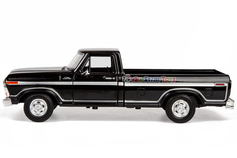 Ford F150 1 24 Diecast Collectible Model Truck Black With Opening Doors And Detailed Interior Slick Premium Rubber Tires