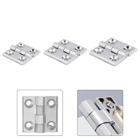Silver Beefy Butt Hinge For Distribution Box And Electrical Cabinet Doors Built Tough Zinc Alloy Industrial Grade Door Hinge 60X60MM