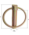 Heavy Duty Lynch Pin Set 7/16 Inch Round Lock Pins Assortment Kit For Farm Tractors Trucks Mowers Trailers Zinc Plated