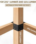 Heavy Duty Workbench Bracket Kit 4 Pack With 3-Way Right Angle Corner Brackets For 4x4 And 2x4 Wood, close-up view