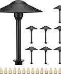 8 Pack Sick 3W Low Voltage Landscape Path Lights 12V Warm White Outdoor LED Garden Pathway Lawn Lights Waterproof Black
