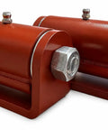 Workhorse Roller Cage Hinges 3.5 Inch Heavy Duty With Grease Fitting Removable Axle close-up view of hinge pair
