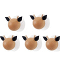 Heavy Duty Wooden Wall Mount Coat Hooks Five Pack with playful animal designs for organizing jackets and bags.