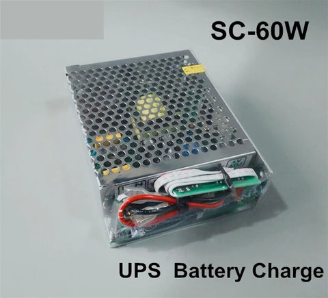 Front view of Industrial Switching Power Supply 12V 24V 60W SC60W with External Connector and UPS Function