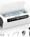 Ultrasonic Jewelry Cleaner 45KHz Machine With 4 Cleaning Modes And Sixteen Point Nine Ounce Capacity, Digital Touch Control