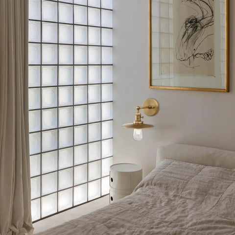 Industrial Vintage 1 Light Wall Sconce With 7.9 Inch Metal Shade Antique Vanity Light With On Off Switch E26 Bulb in modern bedroom