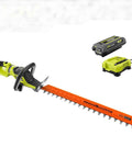 Heavy Duty Cordless Hedge Trimmer With 26 Inch Dual Steel Blades And Brushless Motor Including 40V Battery Pack And Fast Charger