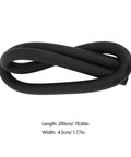 Top Shelf Black Foam Backer Rod And Gap Filler for Expansion Joints and Cracks shown in a loop, 200cm long and 4.5cm wide.