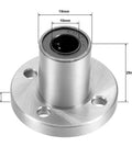 Top Tier 10 mm Bore Round Flange Linear Ball Bearings Sealed Chrome Steel Bushings showing 19mm OD, 29mm height, and dimensions.