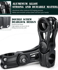 Adjustable Bike Stem 28.6mm 31.8mm Handlebar Extender With Plus Minus 85 Degree Angles, lightweight aluminum alloy, close-up view