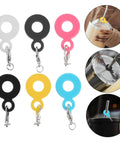 Six Piece Set Straw Charms For Tumblers And Cups Cute Dangle Toppers in assorted colors with easy attachment clips for drinks