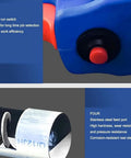 Portable Grain Suction Machine With 6M Pumping Auger Conveyor showing blue one-button control and stainless steel feed port