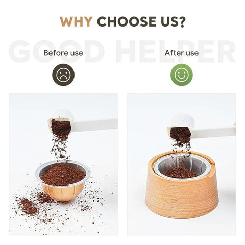 Comparison of using a Reusable Silicone Seal Kit For Nespresso VertuoLine Pods Convert Disposable Capsules Into Reusable.