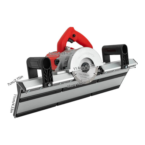 Heavy Duty 43 Degree Electric Tile Chamfering Tool 1200W Pro Grade Bevel Cutter with stable base and measuring details visible.