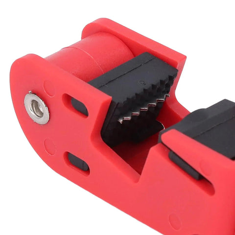 Close-up of serrated jaws on Six Piece Circuit Breaker Lockout Device Set With 12mm Grip And Serrated Jaws Lockout Tool