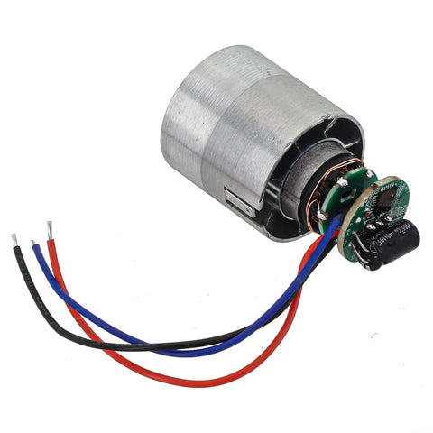 High Performance 24 Volt Brushless DC Motor 100k RPM 50W With Metal Housing For Turbo Fan Hair Dryer Blower applications, showing motor with wires.