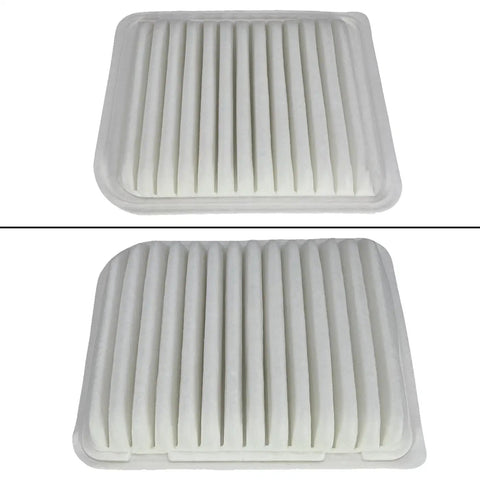 Mitsubishi Engine And Cabin Air Filter Kit For Lancer And Outlander Models 2013 To 2024, front and back view of filters