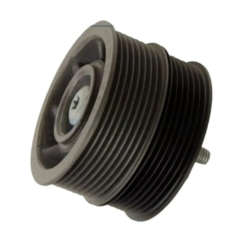 Get Your Ride Cranking With This Supercharger Double Pulley Drive Belt Idler Pulley Set For M113K CLS55 SL55 S55 G55 AMG Models 2003 Through 2008 Featuring Precision Machining And Stable Buffering Performance, close-up of the idler pulley.