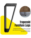 8 Inch Solid Steel Furniture Legs Set Of 4 Matte Black Finish For DIY Makeovers Of Sofas Tables Cabinets And TV Stands Heavy Duty Load Bearing